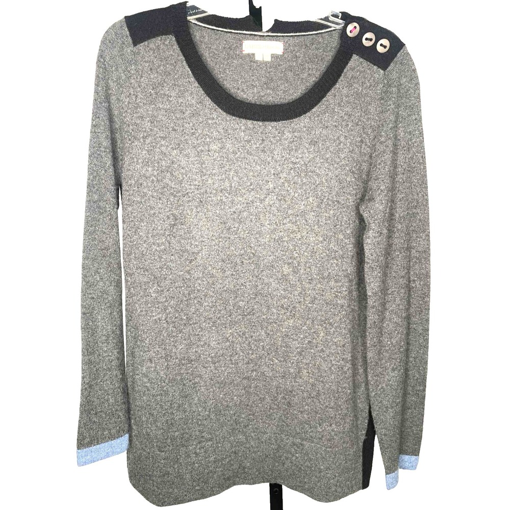 Label‎ + Thread 100% Cashmere Sweater Women's size large Pullover luxury buttons